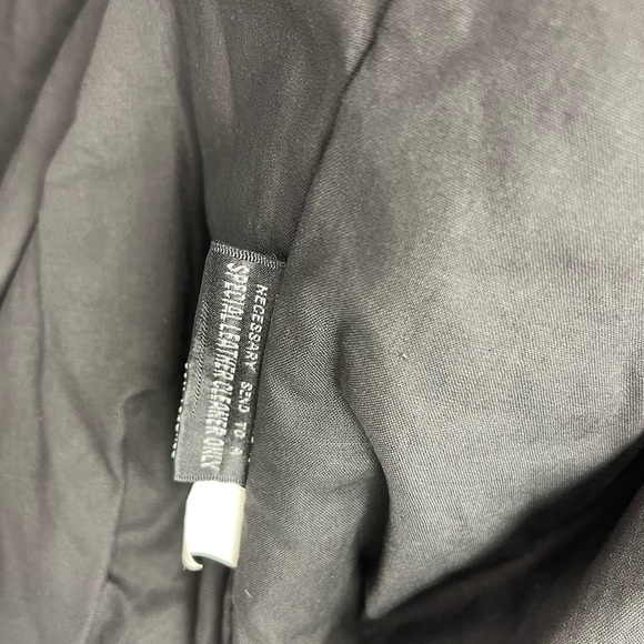 Vintage Bermans Black Fringe Leather Bomber Jacket - Picture 10 of 11